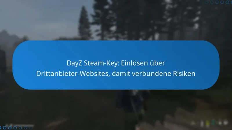 DayZ Steam-Key: Einlösen über Drittanbieter-Websites, damit verbundene Risiken