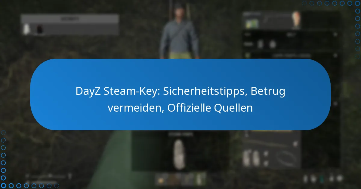 DayZ Steam-Key: Sicherheitstipps, Betrug vermeiden, Offizielle Quellen