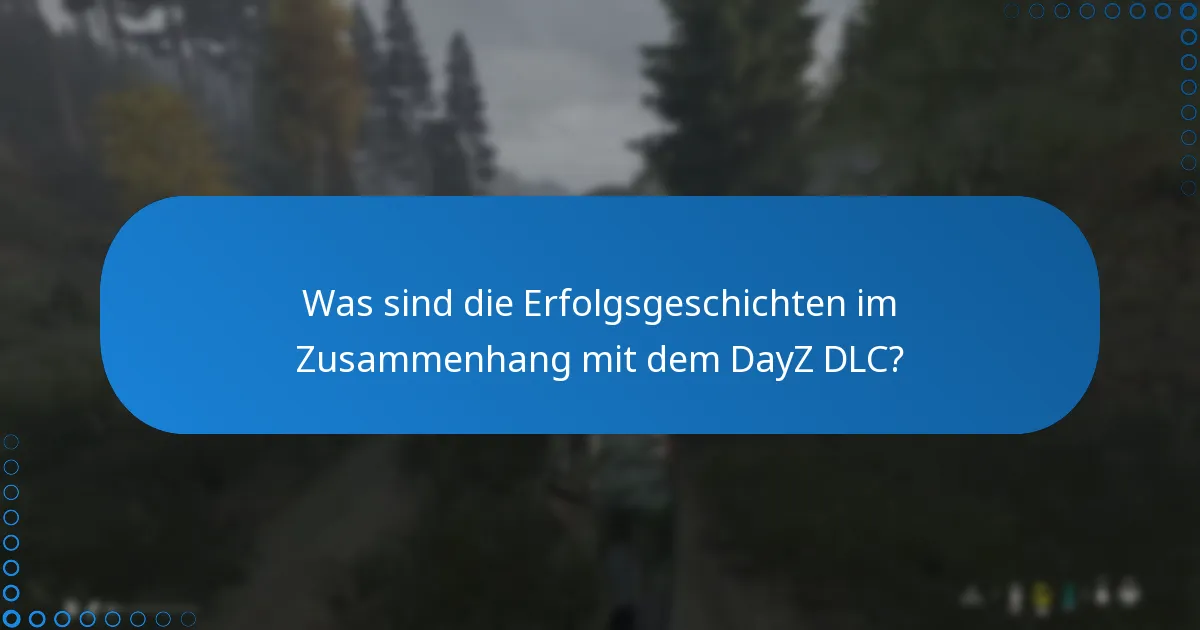 Was sind die Erfolgsgeschichten im Zusammenhang mit dem DayZ DLC?