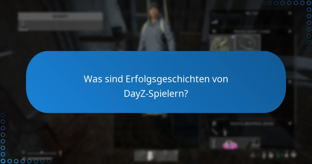 Was sind Erfolgsgeschichten von DayZ-Spielern?