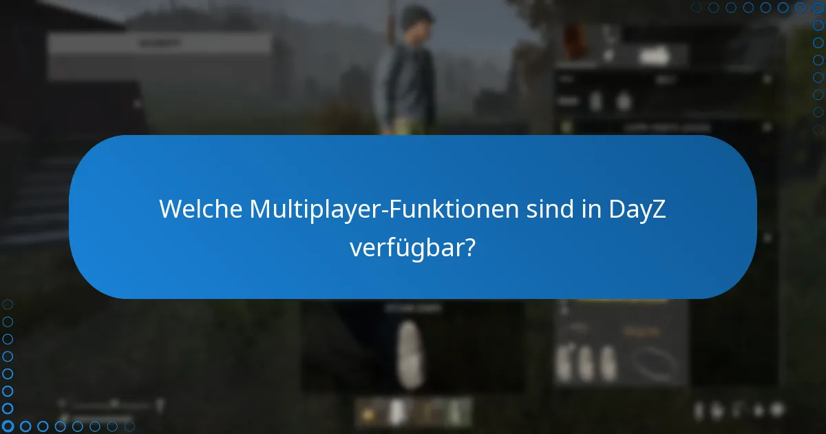 Was sind die wichtigsten Gameplay-Features von DayZ?